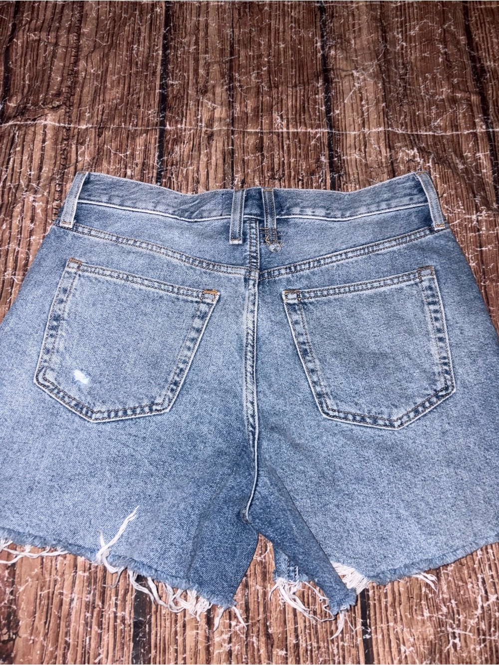 Free People makai button fly cutoff distressed denim shorts 28(6) - Picture 8 of 8